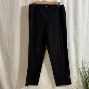 Eileen Fisher Black Pants side zip ankle split